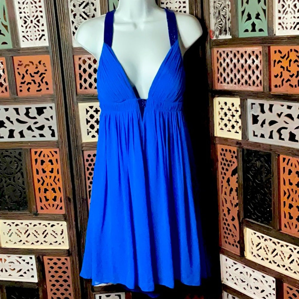 Cache Classy Royal Blue Dress Size 8